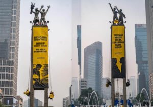 Greenpeace Soroti Krisis Iklim dan Biaya Hidup dalam Aksi Dua Tahun Prabowo-Gibran